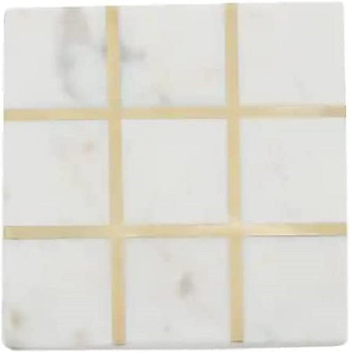 Marble tic tac Toe/Home décor with 9 Marble Coins, Size - 6" x 6" for Gift Purpose